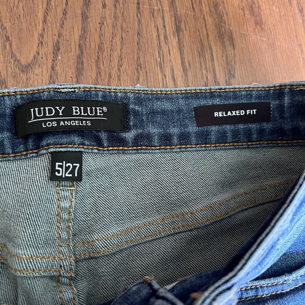 Judy Blue Jeans Womens Size 5/27 Relaxed Fit High Rise Aztec Side Hippie Boho - Picture 5 of 9